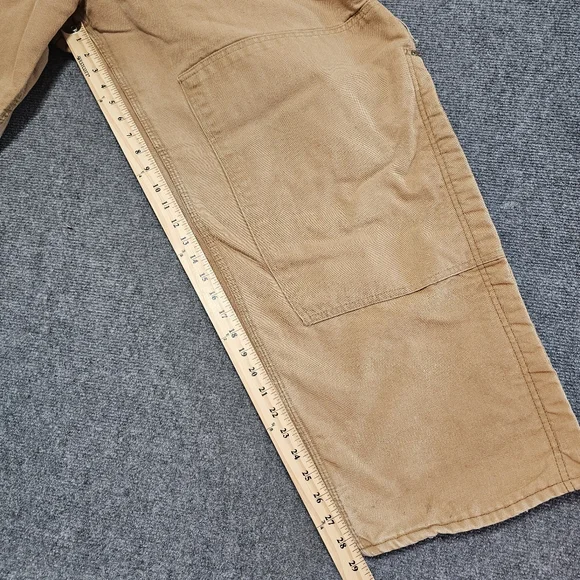 Vintage 1970s Carhartt Bibs Overalls Double Knee Duck Canvas Quilted Liner 50x32